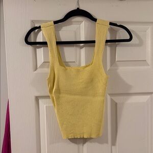 Abercrombie & Fitch Sunny Yellow Ribbed Tank Top